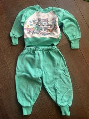 24 Month vintage two piece sweat suit
